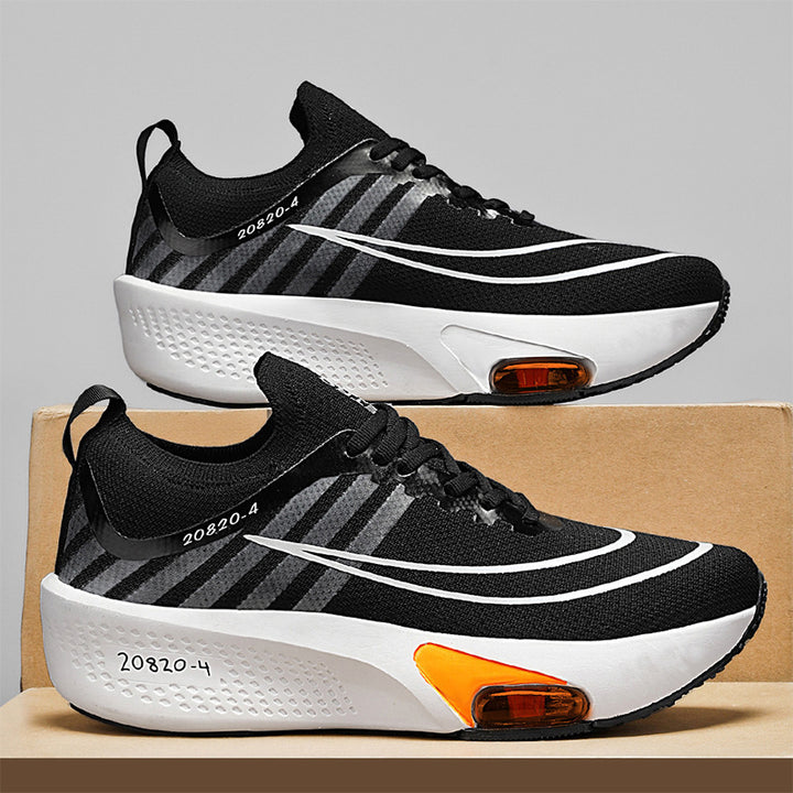 Unisex Plateau-Rennschuh mit integrierter Luftdämpfung und sockenähnlichem Strickschaft – Tavélo