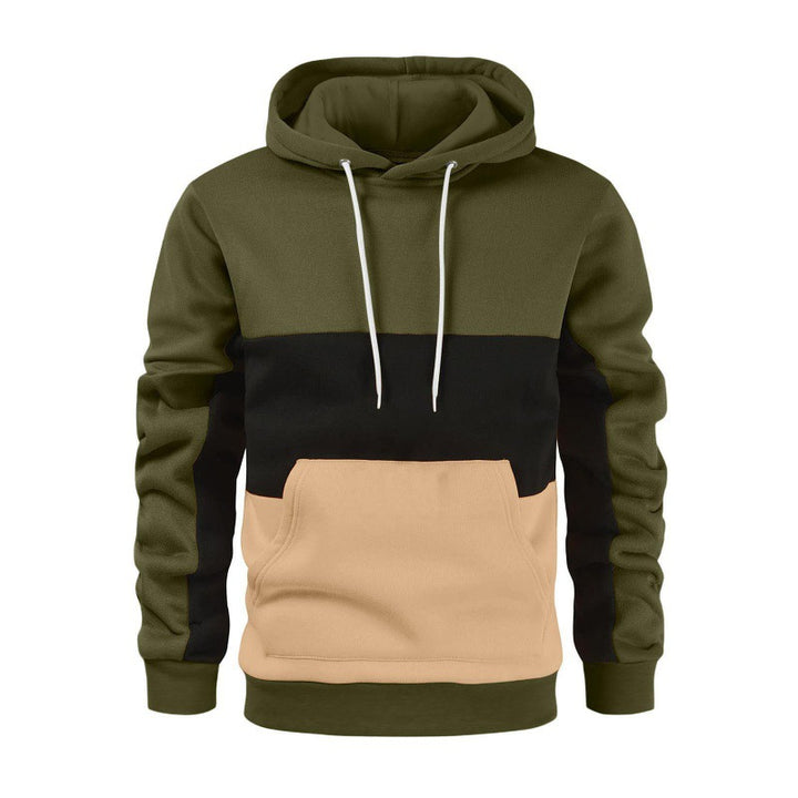 Herren sportlicher Kapuzenpullover mit kontrastierenden Farbblock-Design Echoarchiv