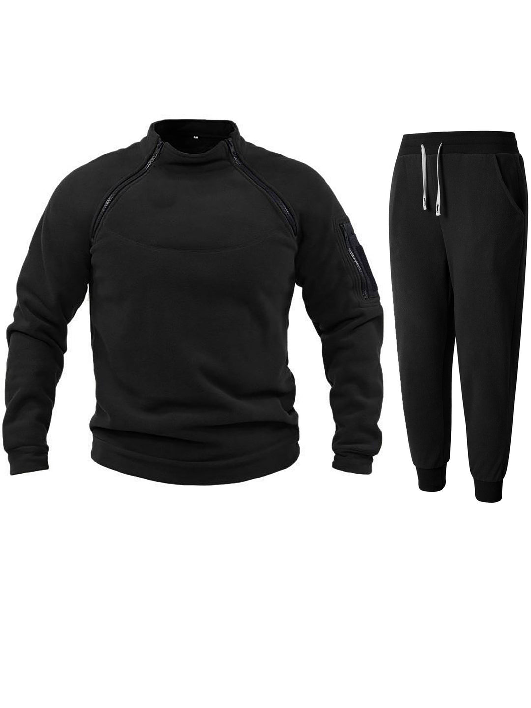 Herren Funktions-Fleecejacke mit elastischen Sporthosen Echoarchiv