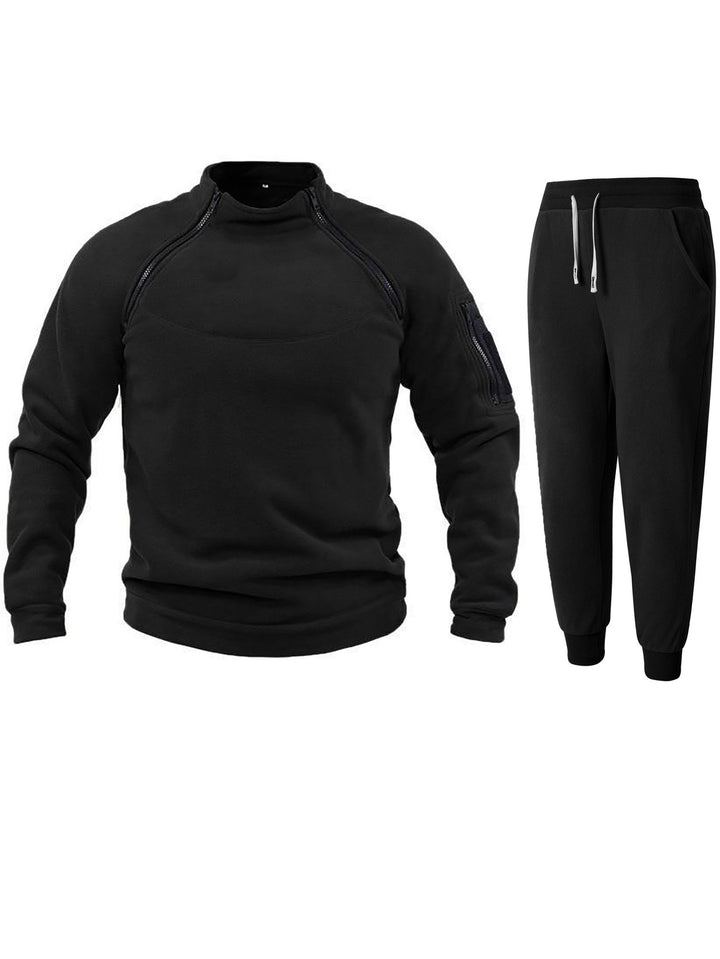 Herren Funktions-Fleecejacke mit elastischen Sporthosen Echoarchiv