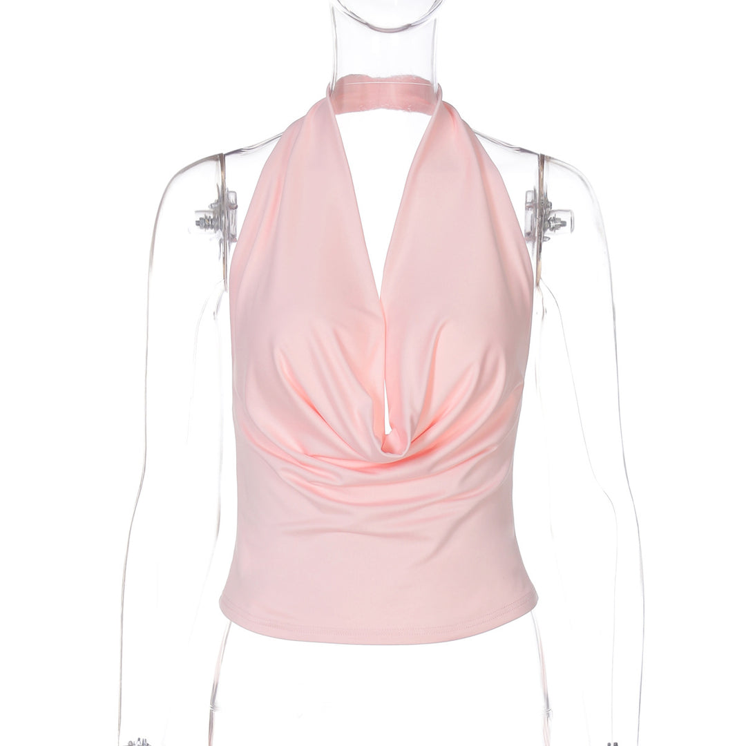 Damen Elegantes Hochgeschlossenes Oberteil mit Drapierung Echo Archiv