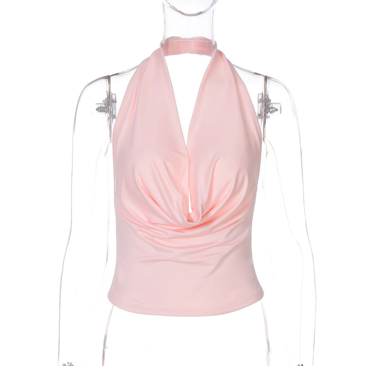 Damen Elegantes Hochgeschlossenes Oberteil mit Drapierung Echo Archiv