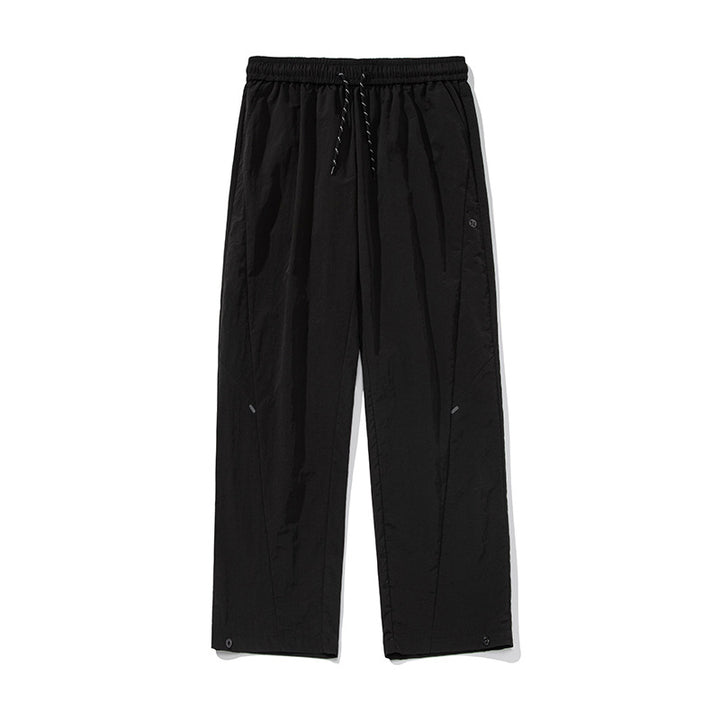 Unisex Weite wasserabweisende Nylon-Freizeithose mit elastischem Bund und Druckknopf-Saum Echo Archiv