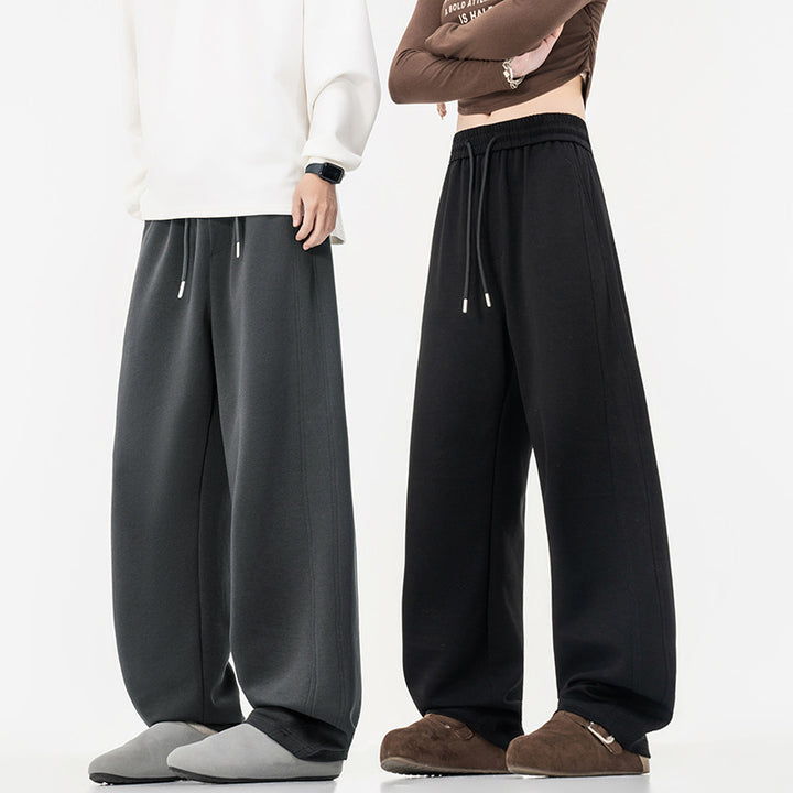 Damen weit geschnittene Lounge-Jogginghose mit elastischem Bund, Kordelzug und lässigem Culotte-Schnitt – Avélisse