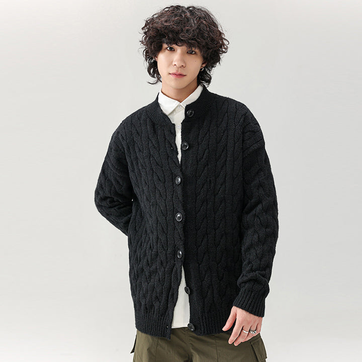 Herren Grobstrick-Cardigan mit praktischen Knöpfen Echoarchiv