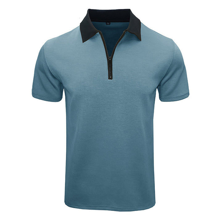 Herren Poloshirt mit kurzem Reißverschluss und stilvollem Kragen Echoarchiv