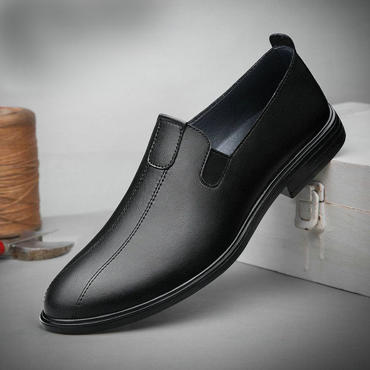 Herren Eleganter Business-Slipper aus Lederoptik mit elastischem Einstieg und dämpfender Komfortsohle Echoarhiv