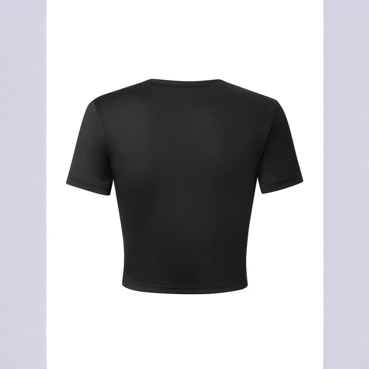 Damen Crop-Shirt mit inspirierendem Statementdruck Echo Archiv