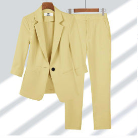 Damen Zweiteiliges Business-Anzug-Set mit tailliertem Blazer und schmaler Hose – Valéne