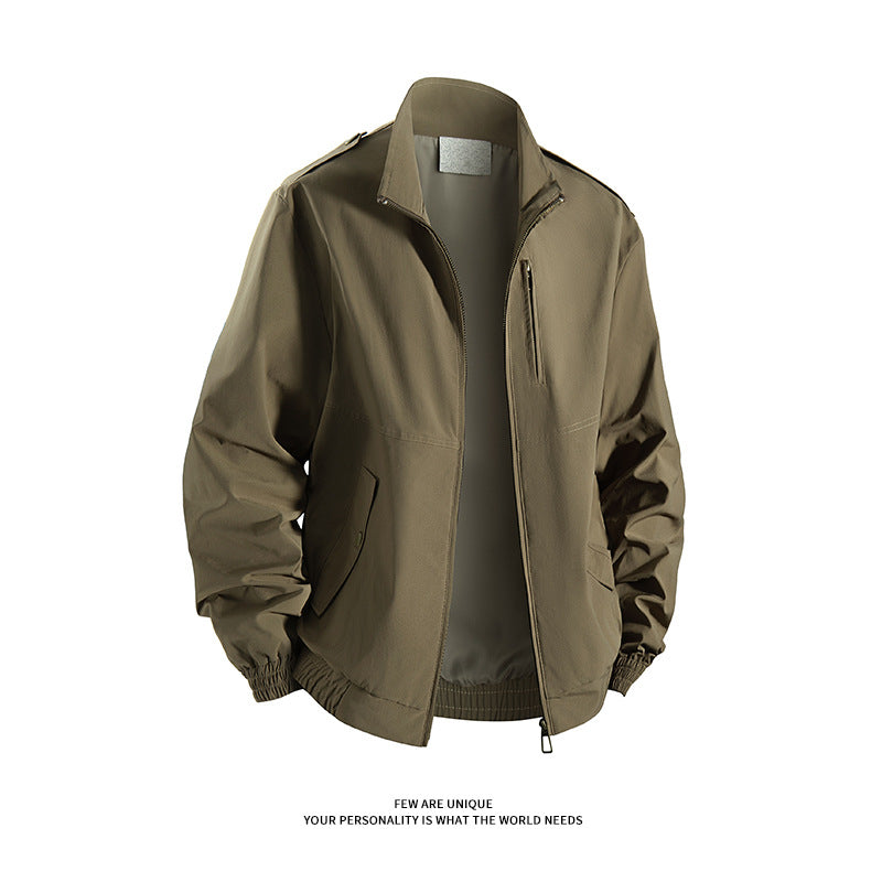 Herren praktische Freizeitjacke mit hohem Kragen und seitlichen Eingrifftaschen Echoarchiv