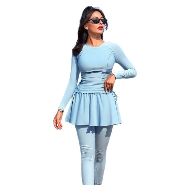 Damen UV-Schutz Sport-Badeanzug mit asymmetrischem Rock Echo Archiv