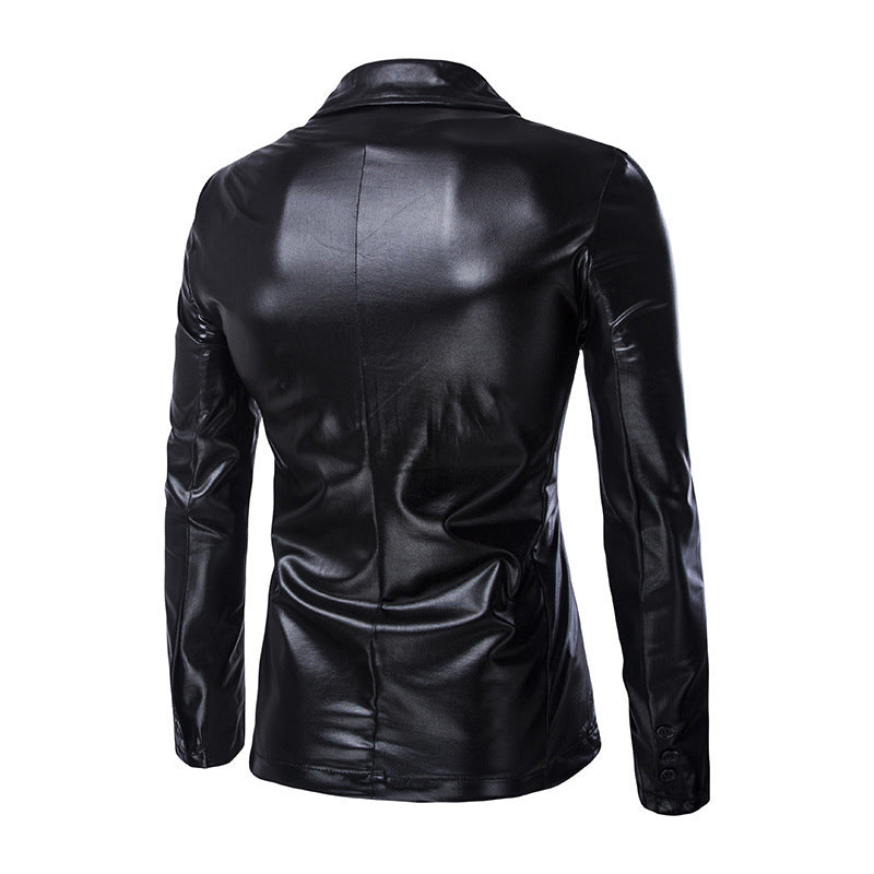 Herren Glamouröser Satin-Blazer Echoarchiv