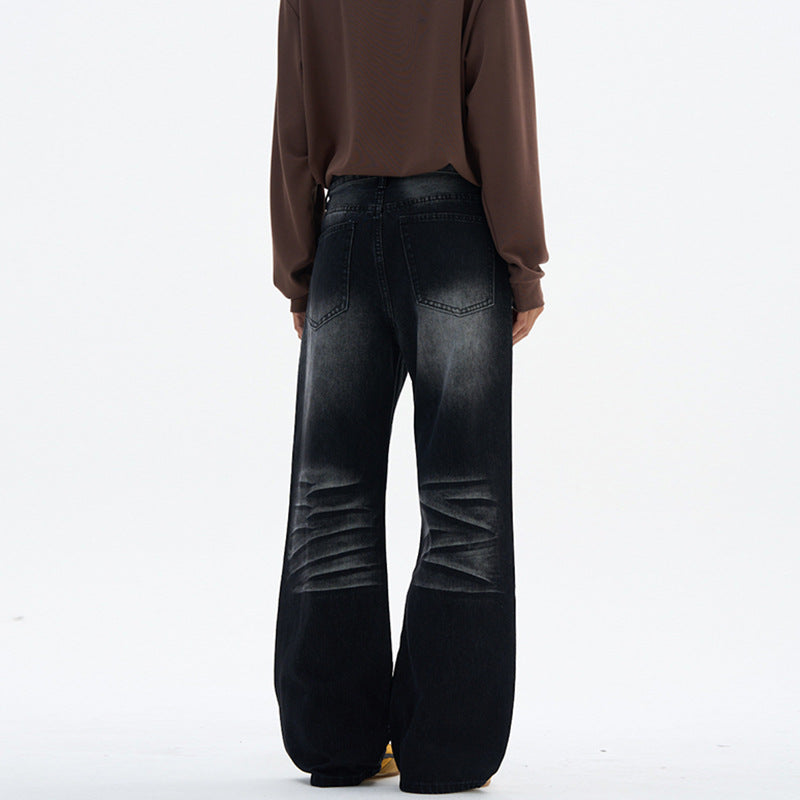 Damen Superweite Baggy-Jeans mit Schlüsselanhänger-Chain und bodenlanger Palazzo-Silhouette Echo Archiv