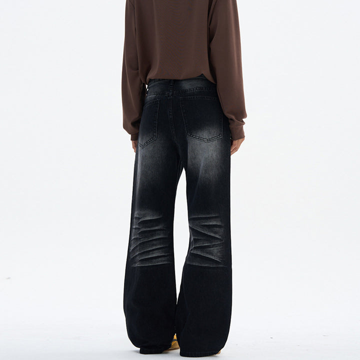 Damen Superweite Baggy-Jeans mit Schlüsselanhänger-Chain und bodenlanger Palazzo-Silhouette Echo Archiv