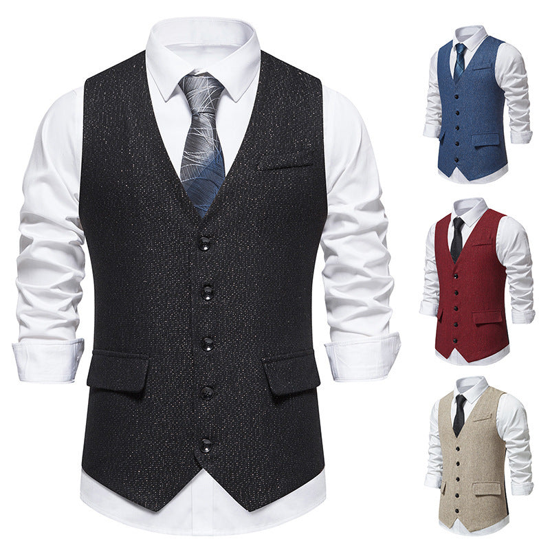 Herren elegante Weste mit feinen Knopfdetails Echoarchiv