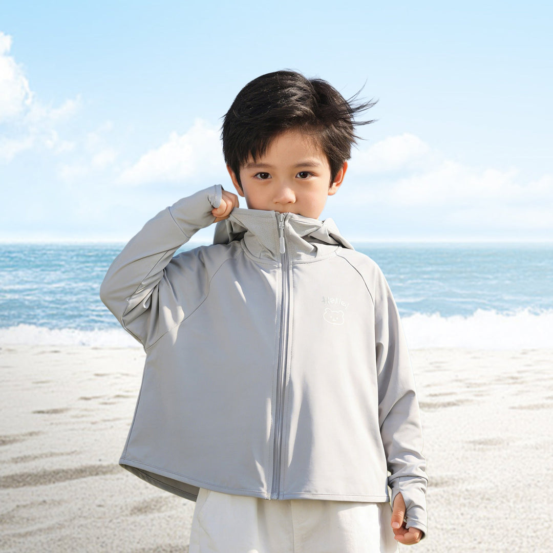 Jungen funktionale UV-Schutzjacke mit Kapuze Echo Archiv