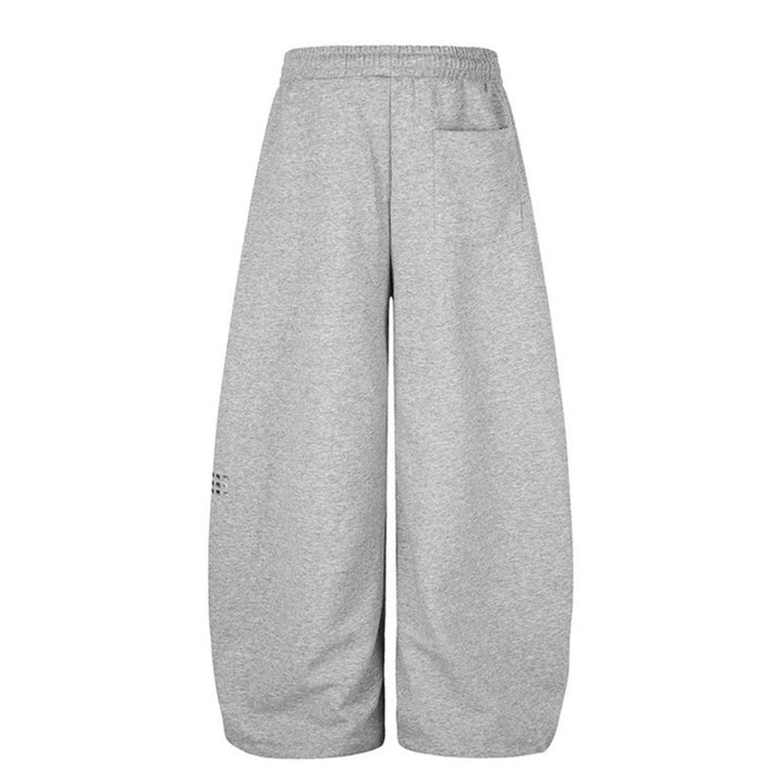 Damen Palazzo-Sweatpants im Culotte-Stil mit hohem Bund, Tunnelzug, Schriftprint und Strassbesatz Echoarchiv