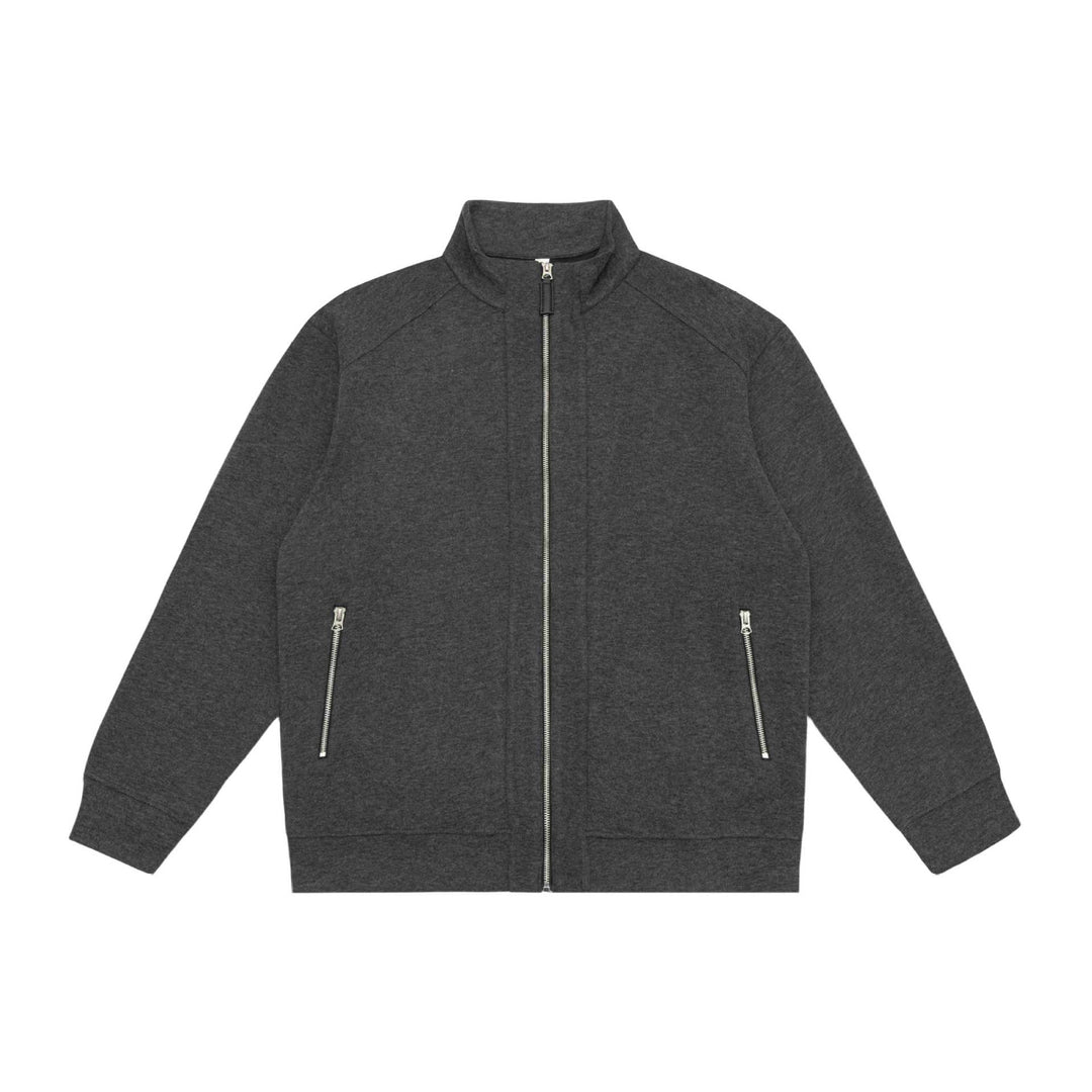 Unisex Zip-Sweatjacke mit Stehkragen, Raglanärmeln und Reißverschlusstaschen Echoarchiv