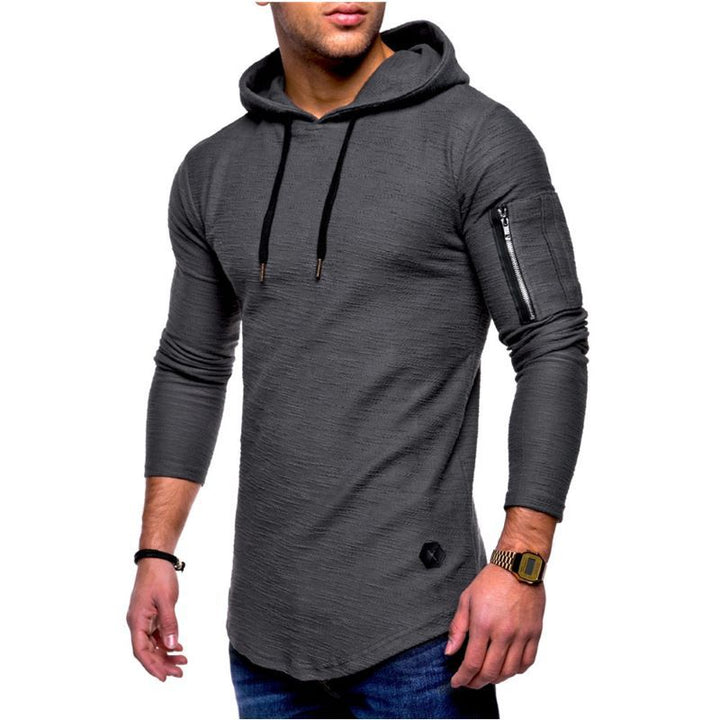 Herren langer Kapuzenpulli mit einzigartiger Struktur Echoarchiv