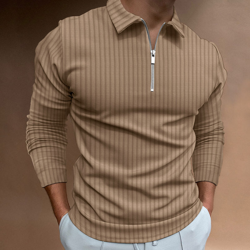 Herren modischer Poloshirt mit Reißverschluss Echoarchiv