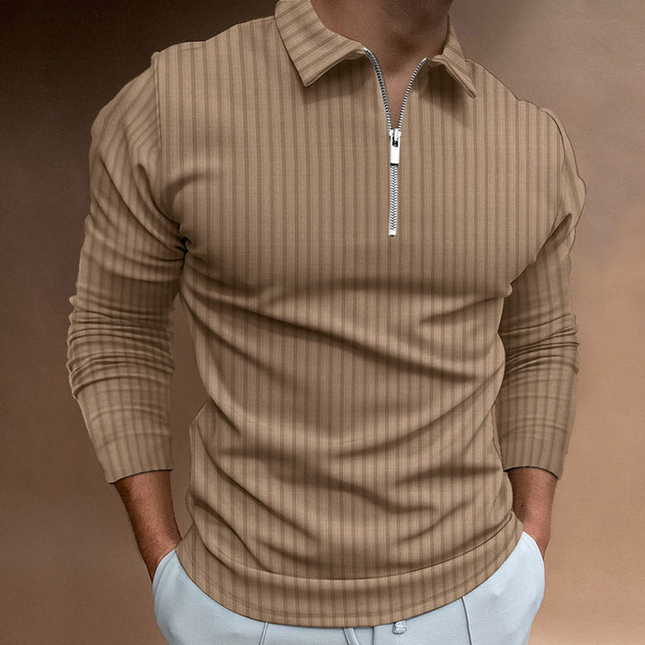 Herren modischer Poloshirt mit Reißverschluss Echoarchiv