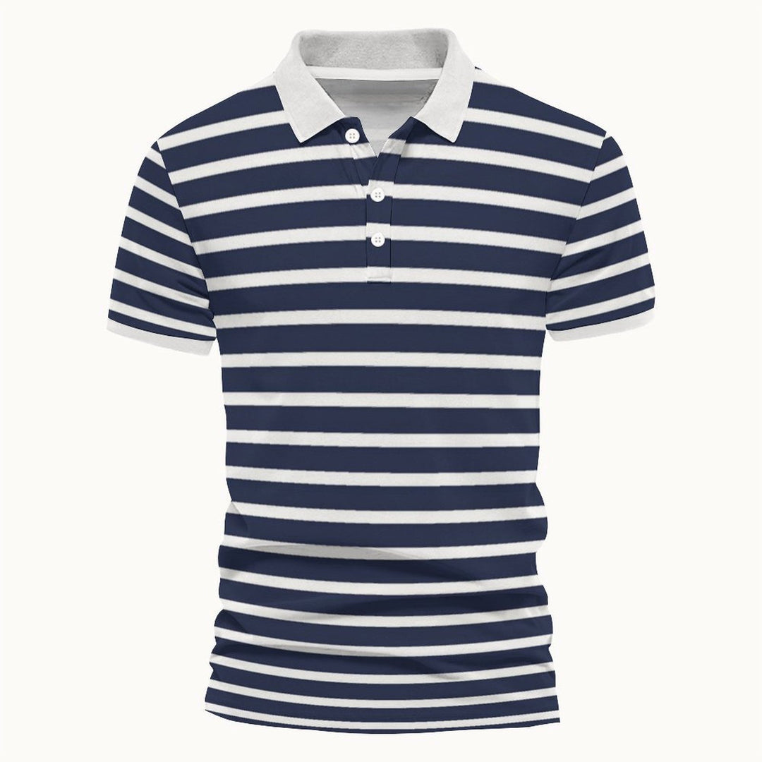 Herren Poloshirt mit modernem Streifendesign und hochwertigem Kragen Echoarchiv