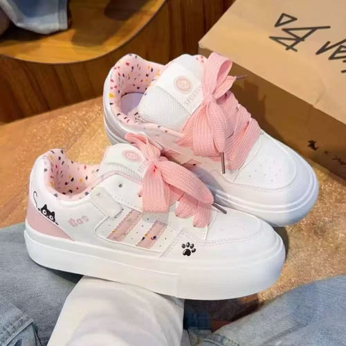 Damen Trendige Plattform Sneakers mit modischen Tiermotiven Echo Archiv