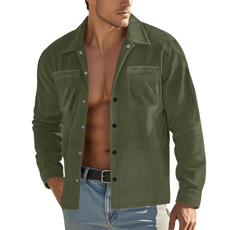 Herren Cordjacke mit praktischen Brusttaschen und strukturiertem Design Echoarchiv
