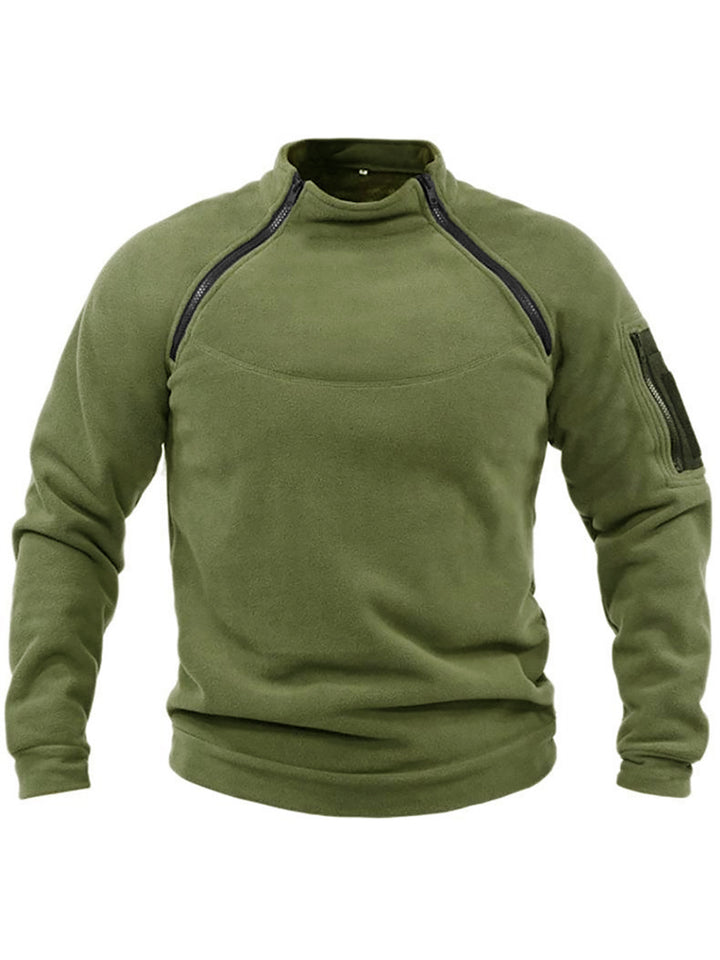 Herren Fleece-Hoodie mit hohem Kragen und praktischem Reißverschluss Echoarchiv