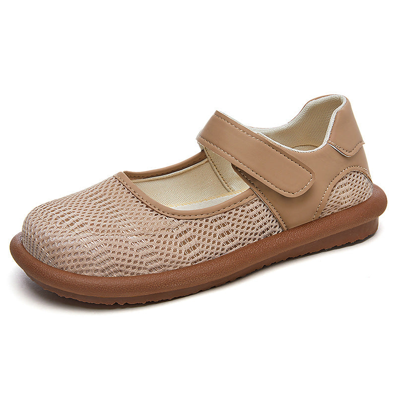 Damen nan atmungsaktive Mary-Jane Slipper mit Klettverschluss und ergonomischer Komfortsohle Echo Archiv