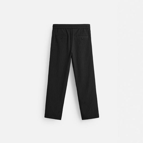 Herren Lockere, texturierte Crinkle-Hose mit Elastbund und Kordel Echo Archiv