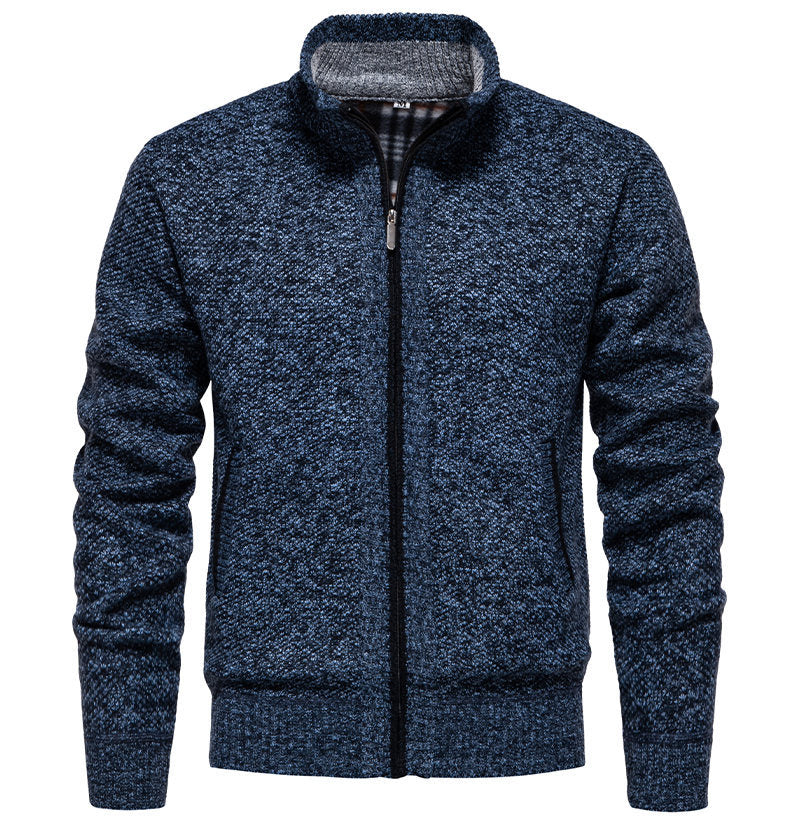 Herren sportliche Strickjacke mit Stehkragen Echoarchiv