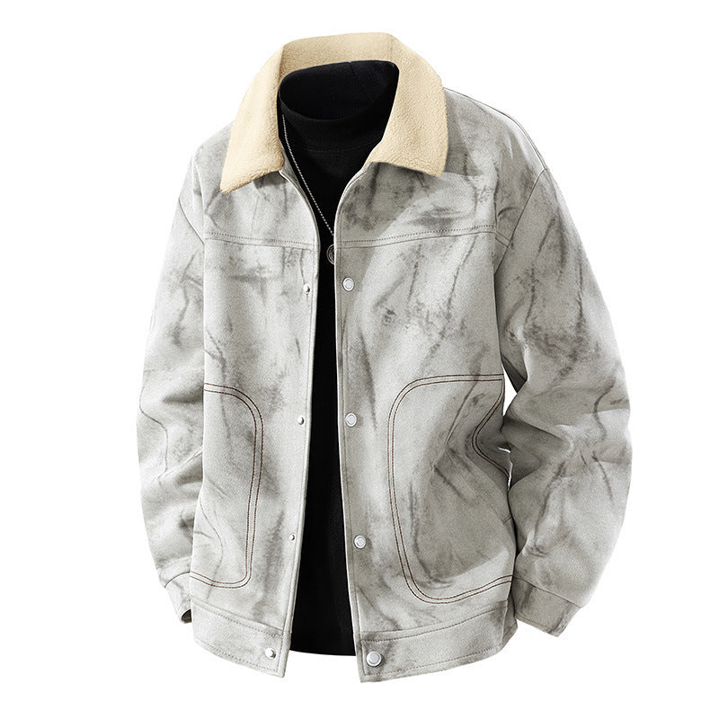 Herren Lässige Jeansjacke mit warmem Futter Echo Archiv