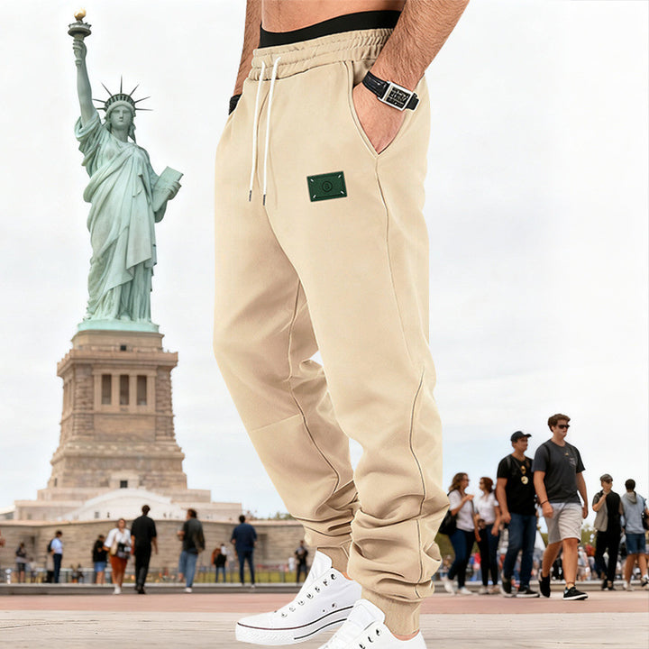 Herren Slim-Fit Sweat-Jogger mit elastischem Bund, Tunnelzug und gerippten Bündchen – Sorevano