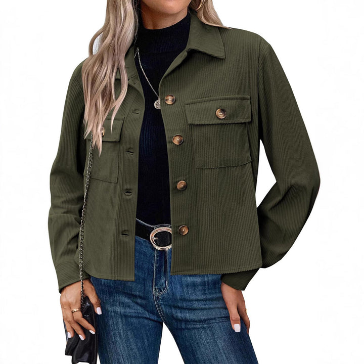 Damen Cordjacke mit zwei Brusttaschen Echoarchiv