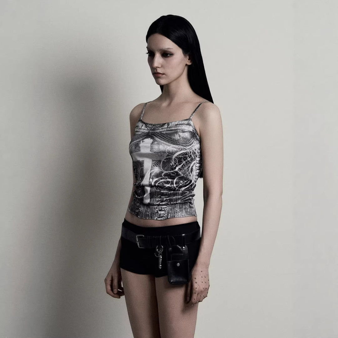 Damen Camisole-Top mit grafischem Druck und verführerischem Schnitt Echo Archiv