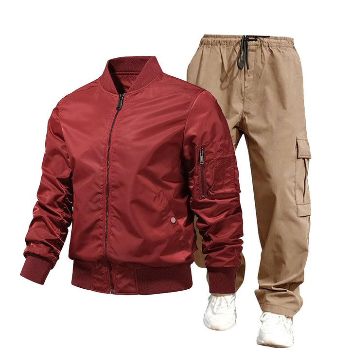 Herren urbane Bomberjacke und Cargo-Hosen Set Echo Archiv