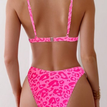 Damen Triangel-Bikini mit verspieltem Leopardenmuster Echo Archiv