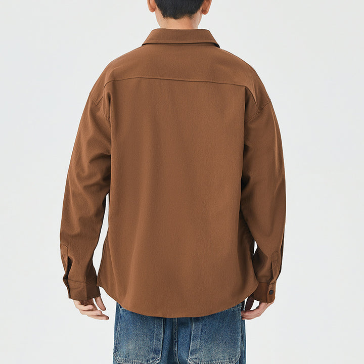 Herren lässiges Overshirt mit Brusttasche Echoarchiv
