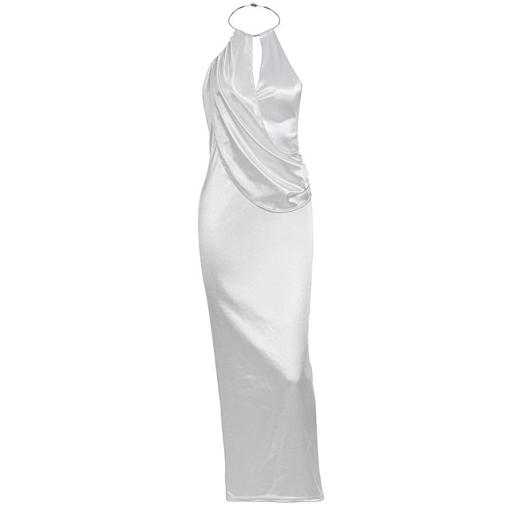 Damen Elegantes Maxikleid mit gerafftem Oberteil und hochwertigem Satinfinish Echo Archiv