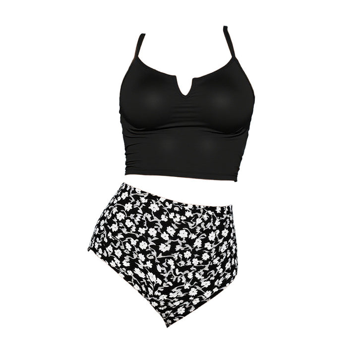 Damen Crop-Top Bikini mit hochgeschnittenem Slip Echo Archiv