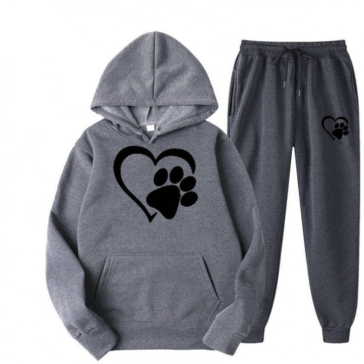 Damen Kuscheliger Hoodie und Jogginghose Set Echoarchiv