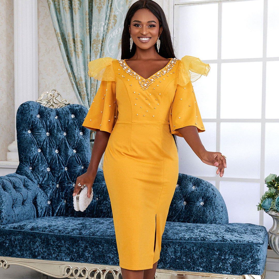 Damen Elegantes Cocktailkleid mit funkelnden Applikationen Echo Archiv