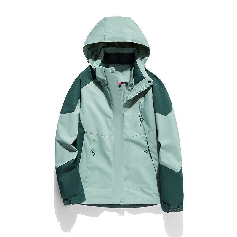Damen zweilagige Softshell‑Outdoorjacke mit abnehmbarem Fleece‑Innenlayer und Kapuze Echoarchiv