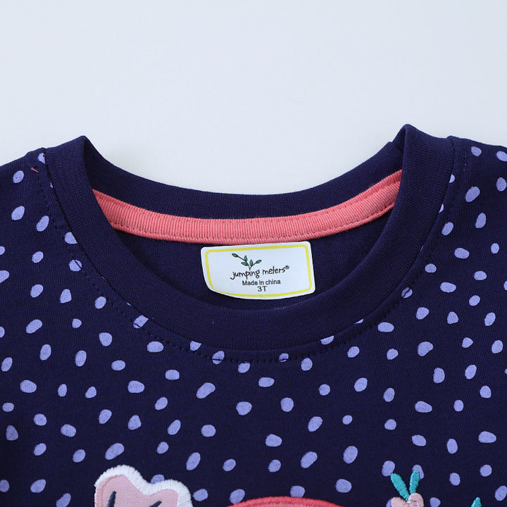 Mädchen T-Shirt Kleid mit buntem Dinosaurier- und Blumenmotiv Echo Archiv