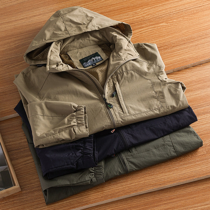 Herren Sportliche Übergangsjacke mit abnehmbarer Kapuze Echo Archiv