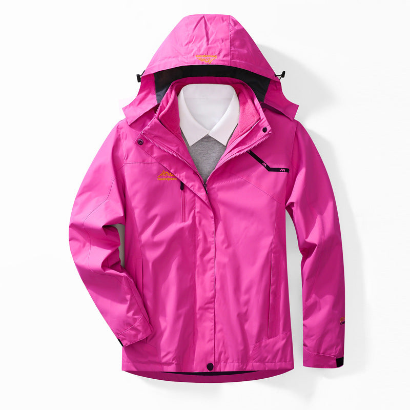 Herren zweilagige wasserdichte Outdoorjacke mit Fleecekragen und Kapuze Echo Archiv
