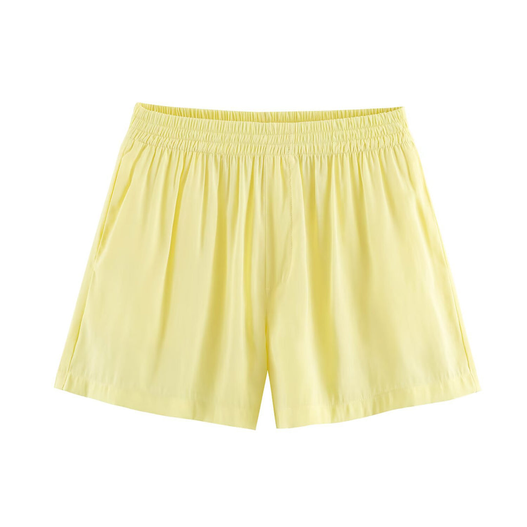 Damen Lockeres zweiteiliges Set mit Oversize-Hemd und Elastik-Shorts Echo Archiv