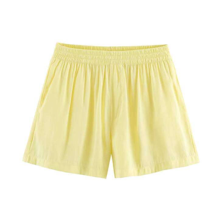 Damen Lockeres zweiteiliges Set mit Oversize-Hemd und Elastik-Shorts Echo Archiv