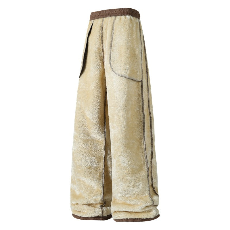 Damen Gefütterte Cord-Jogginghose mit Teddyfutter, Kordelzugbund & Seitentaschen Echoarchiv